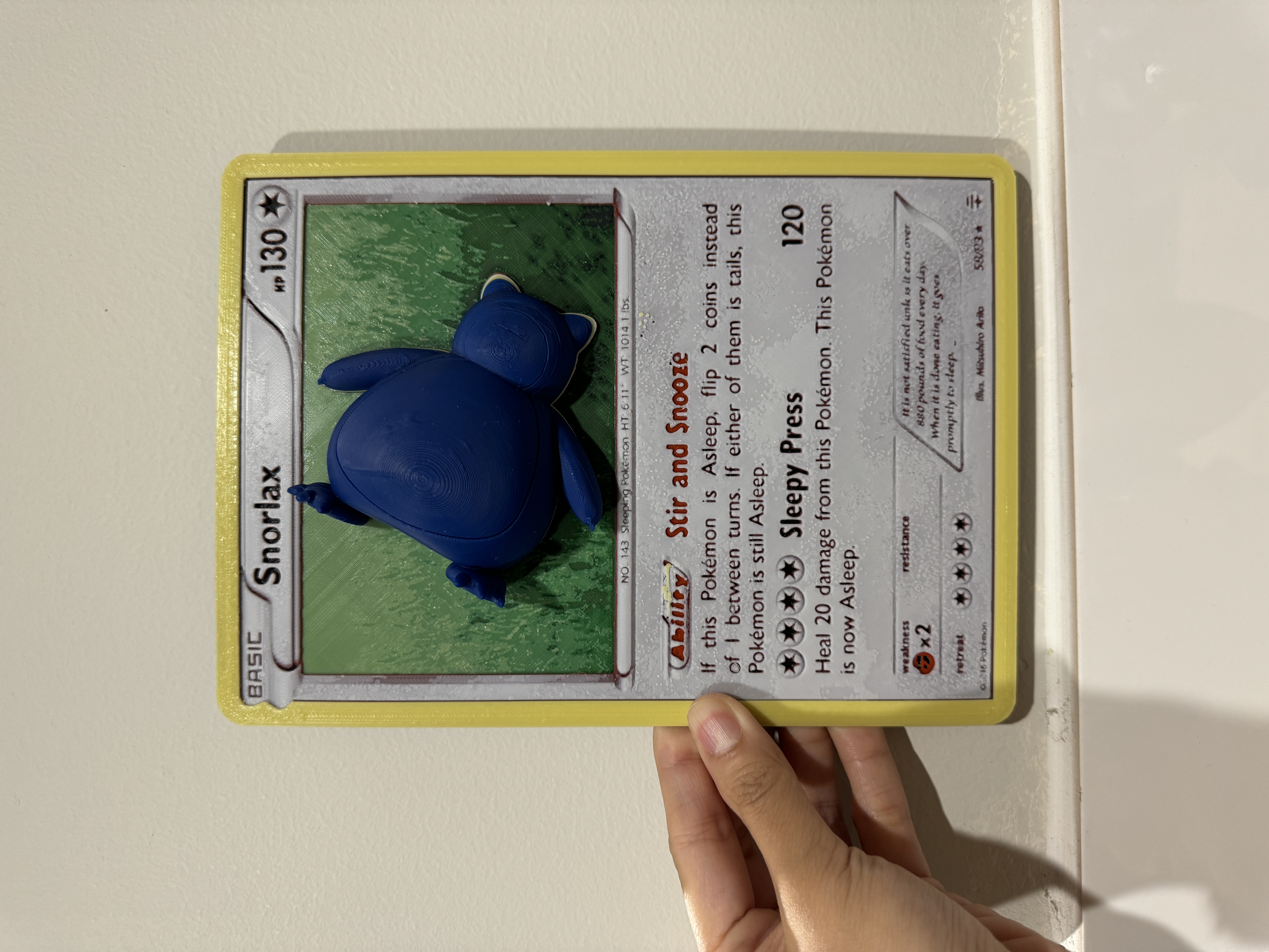 Oversized Snorlax Pokemon Card - Hueforge Hybrid 3D 3MF Model