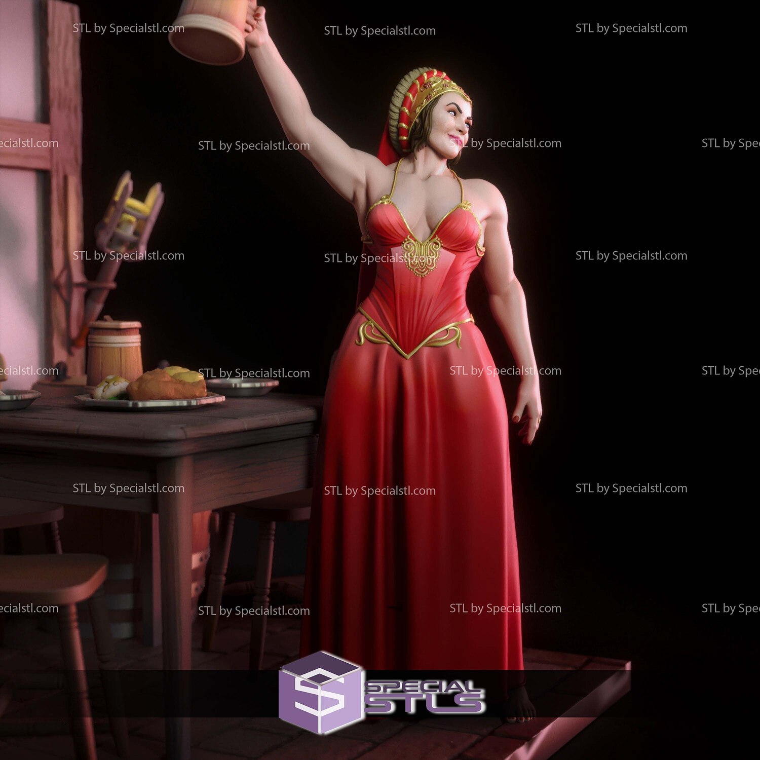 Pauline Trouble Sisters Digital STL Files 3D Model — view 2