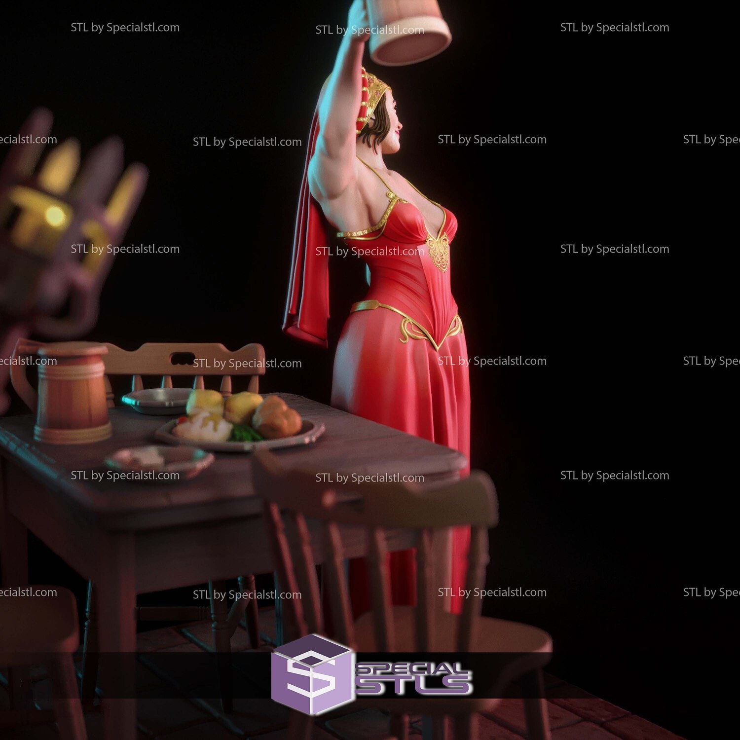 Pauline Trouble Sisters Digital STL Files 3D Model — view 3