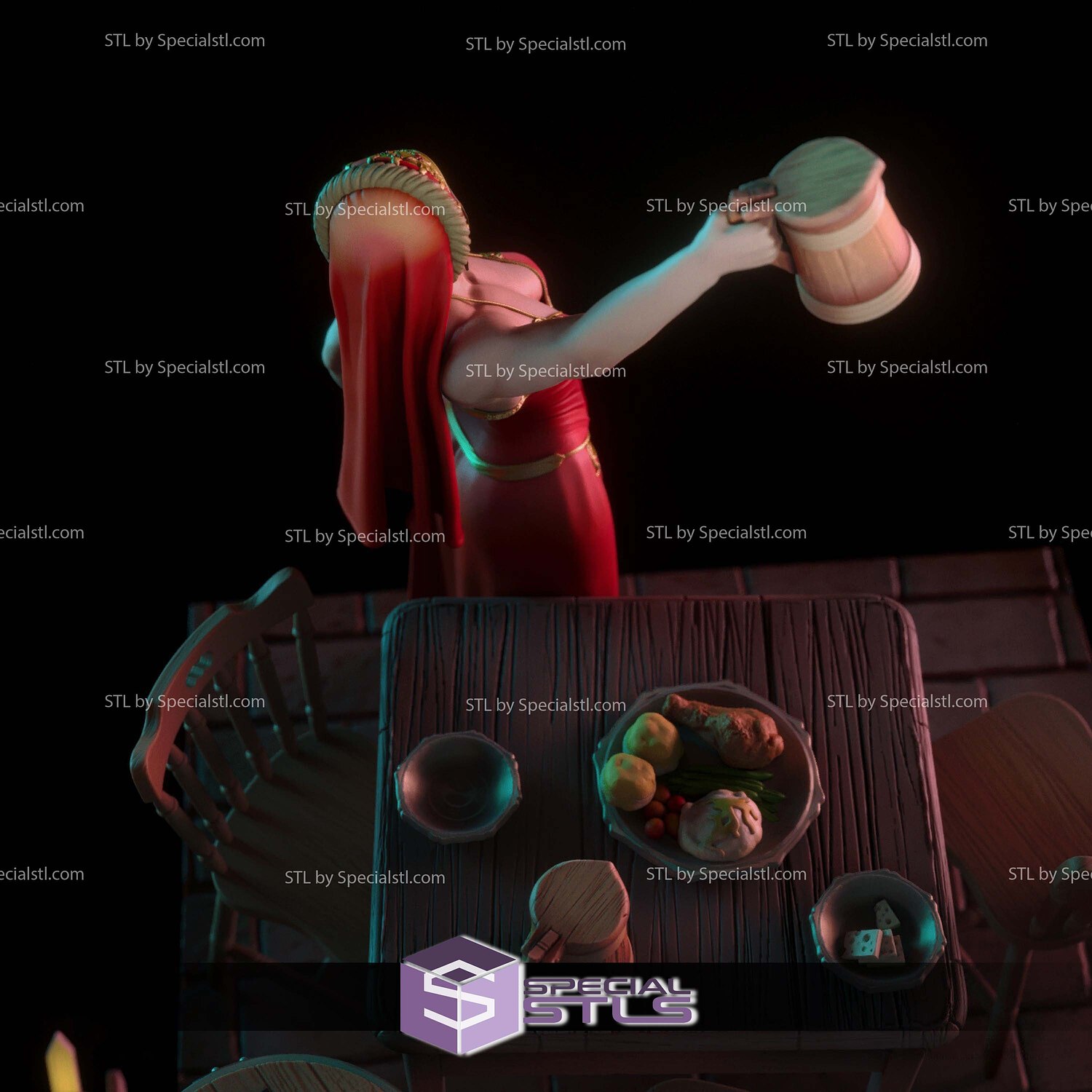 Pauline Trouble Sisters Digital STL Files 3D Model — view 4