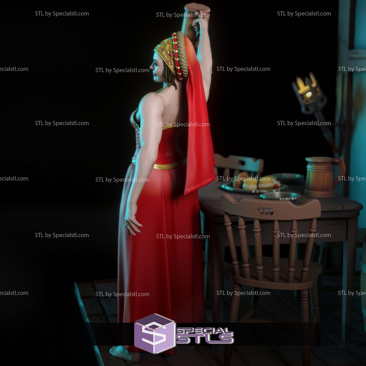 Pauline Trouble Sisters Digital STL Files 3D Model — view 5