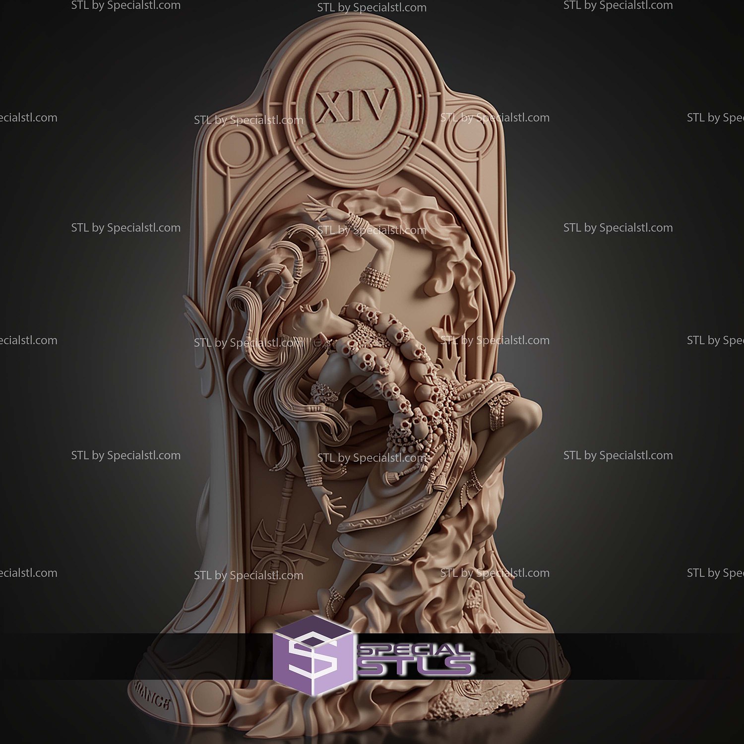 Tarot Arcana Temperance STL Files 3D Model — view 4