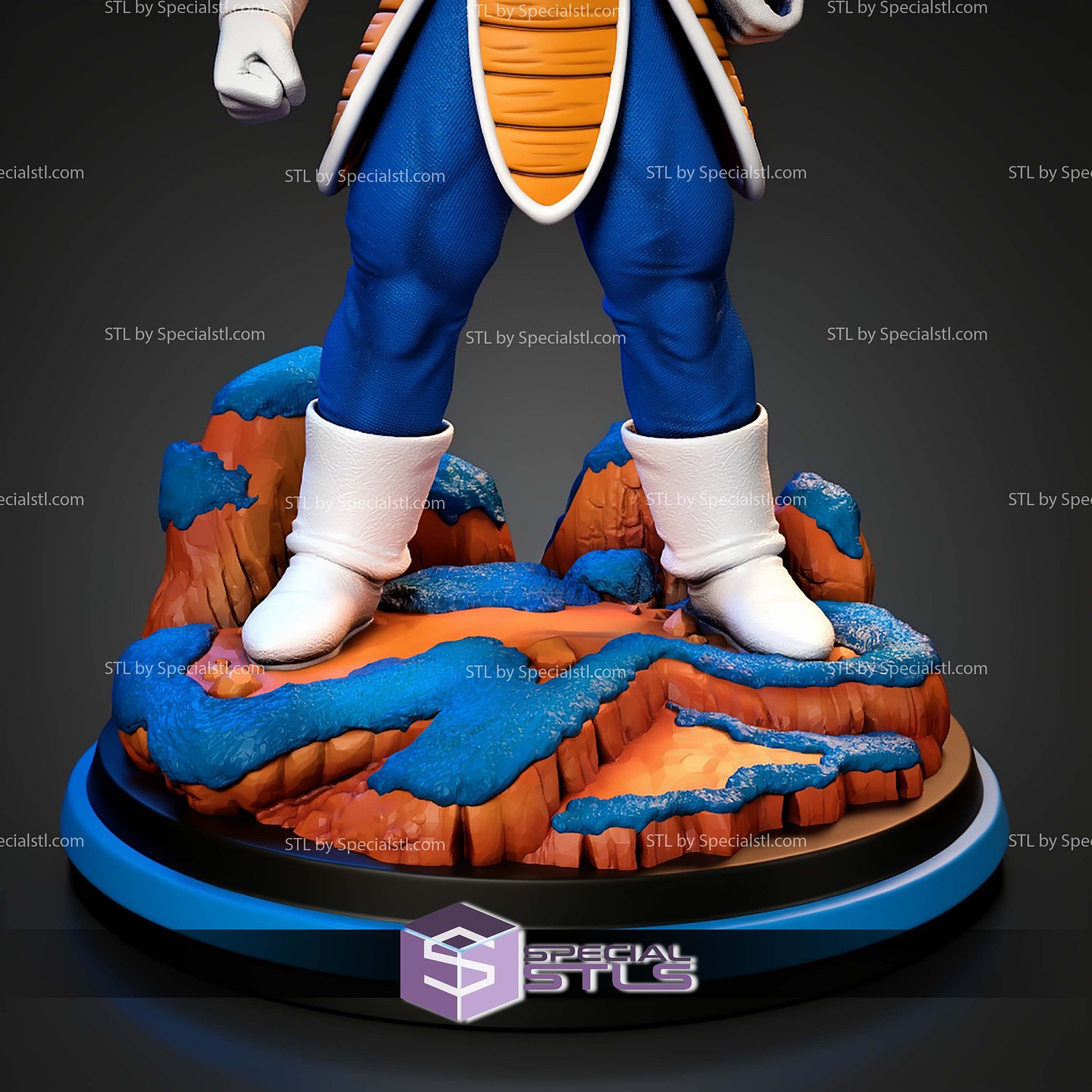 Vegeta Saiyan Saga 198mm STL Files 3D Model — view 4