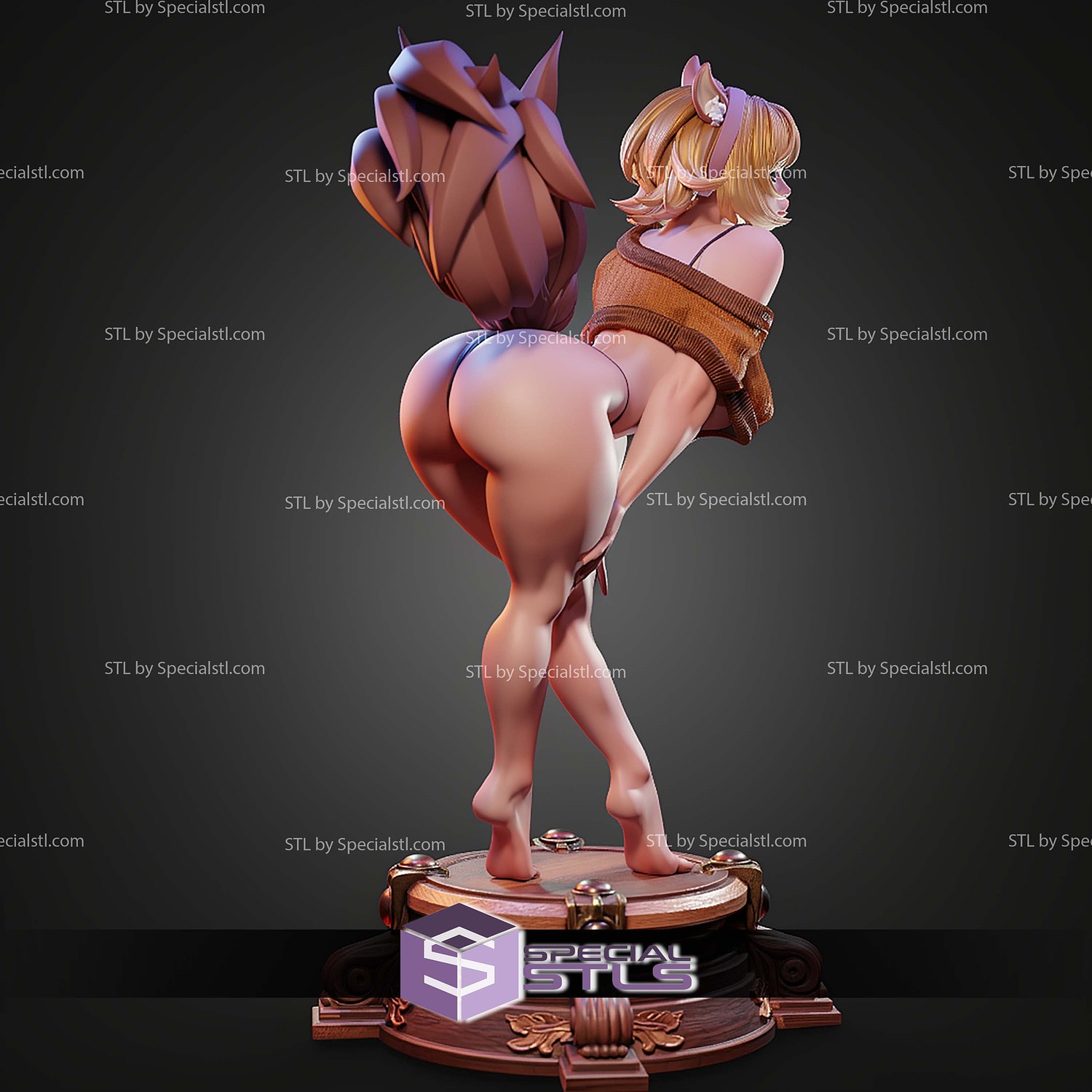 Squirrel Girl Sexy STL Files 3D Model — view 5