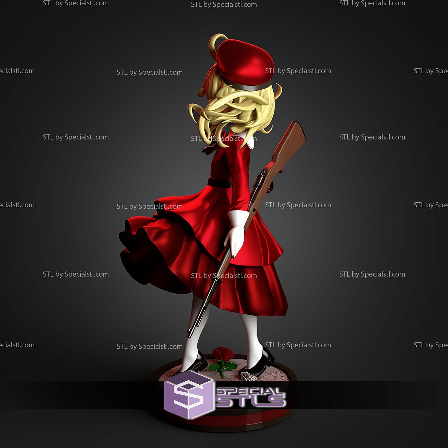 Tanya von Degurechaff Youjo Senki 228mm STL Files 3D Model — view 2