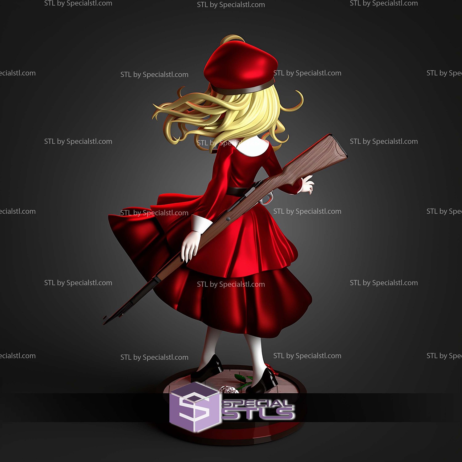 Tanya von Degurechaff Youjo Senki 228mm STL Files 3D Model — view 3