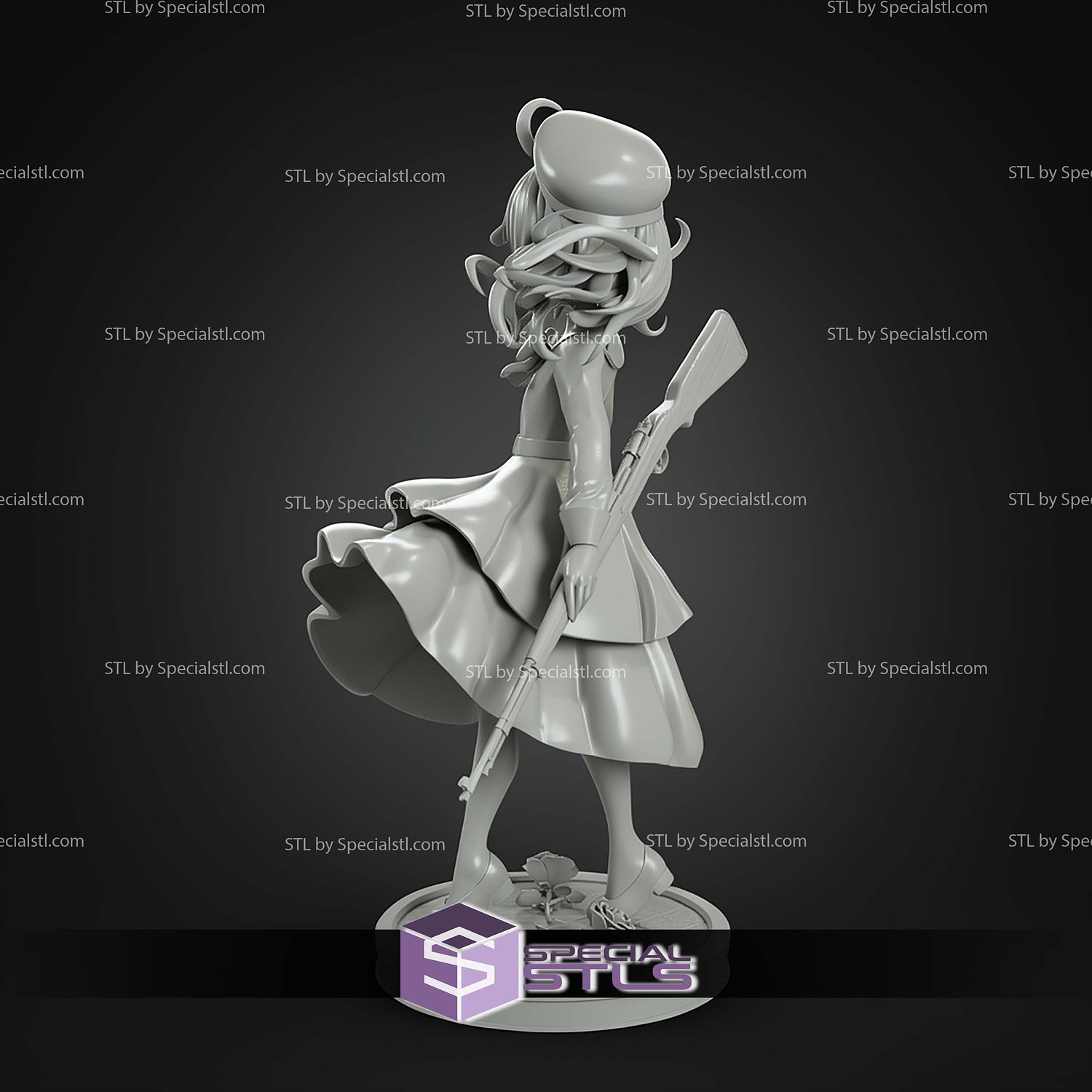 Tanya von Degurechaff Youjo Senki 228mm STL Files 3D Model — view 6