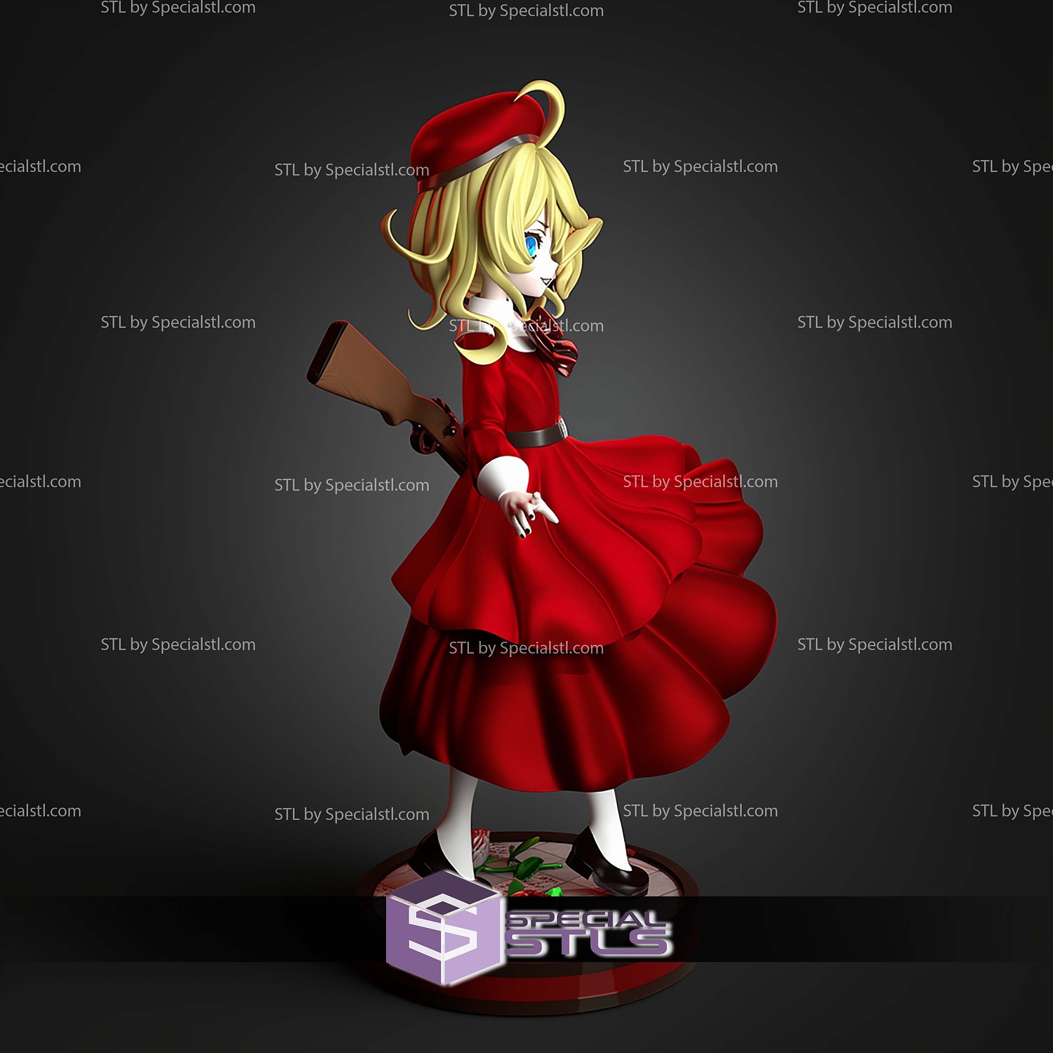 Tanya von Degurechaff Youjo Senki 228mm STL Files 3D Model — view 7