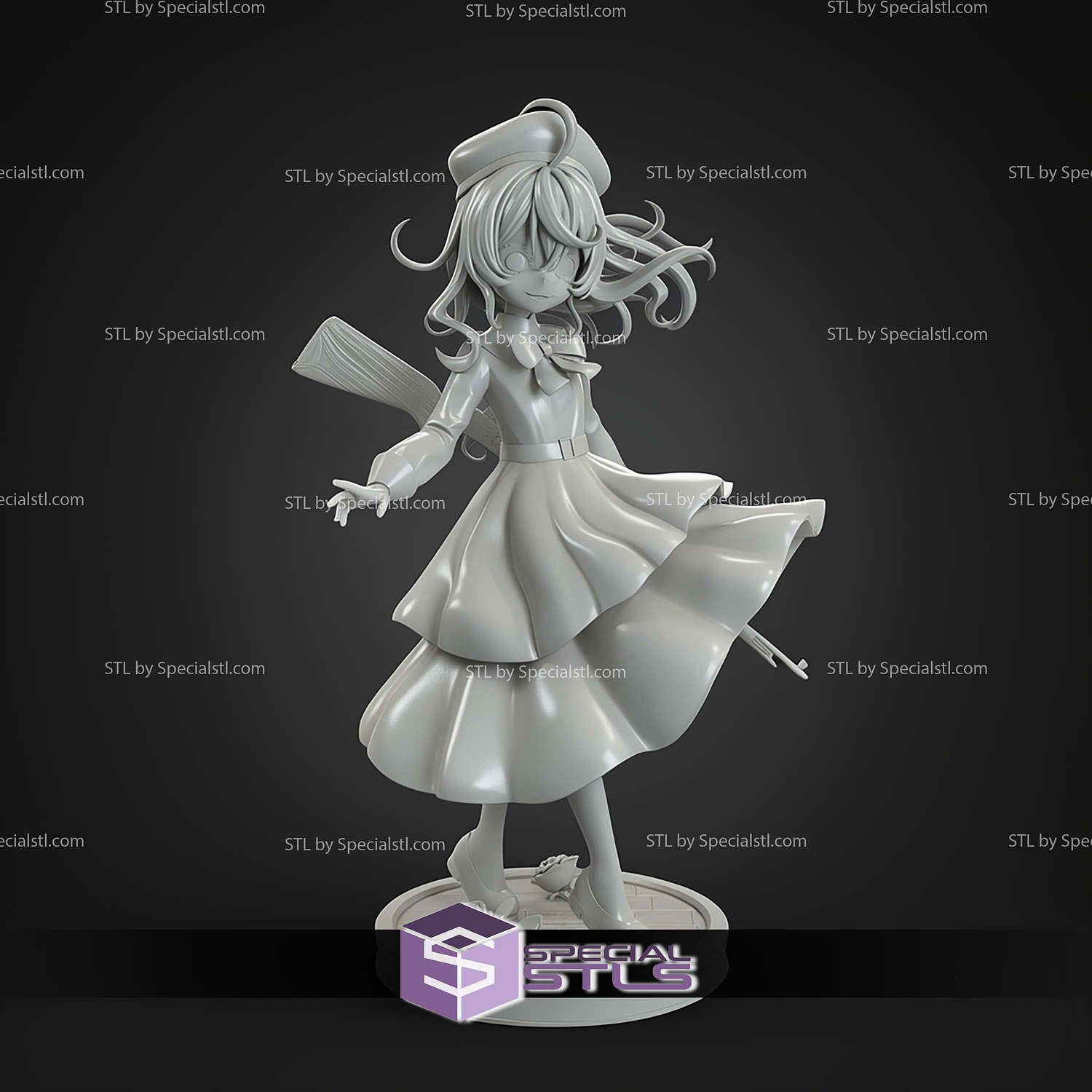 Tanya von Degurechaff Youjo Senki 228mm STL Files 3D Model — view 8