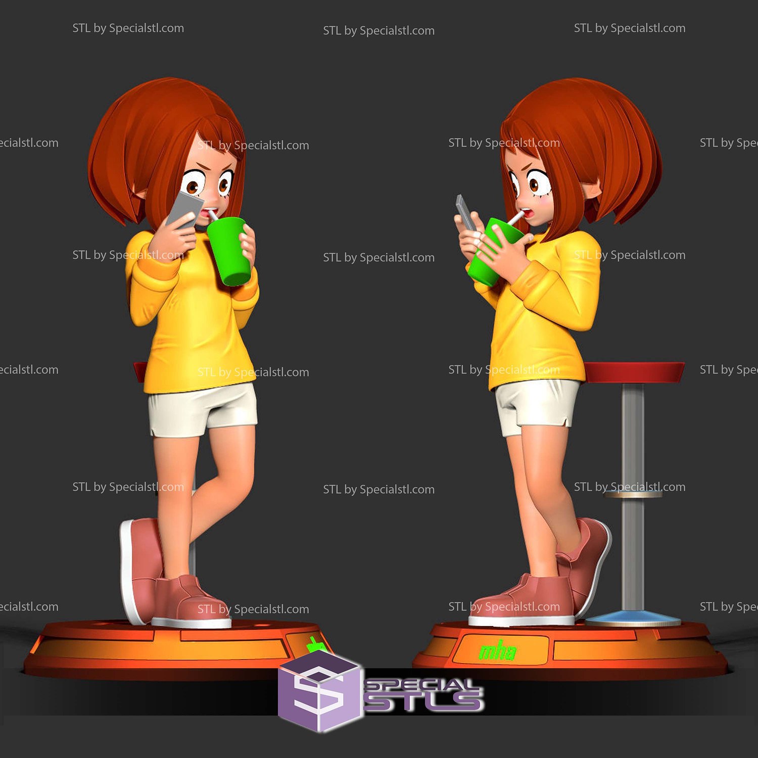 Kid Ochako Uraraka 3D Print Files STL Model — view 2