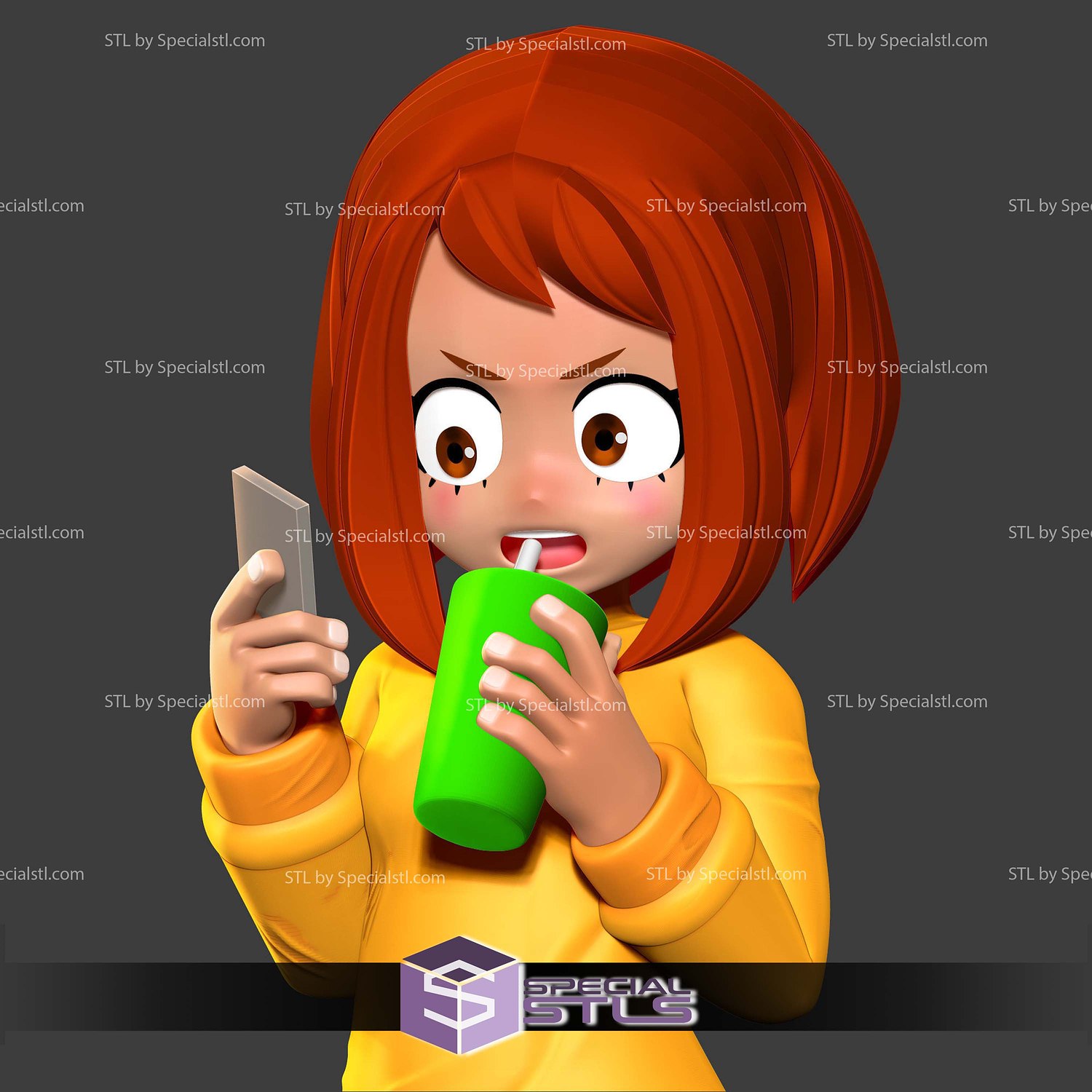 Kid Ochako Uraraka 3D Print Files STL Model — view 3