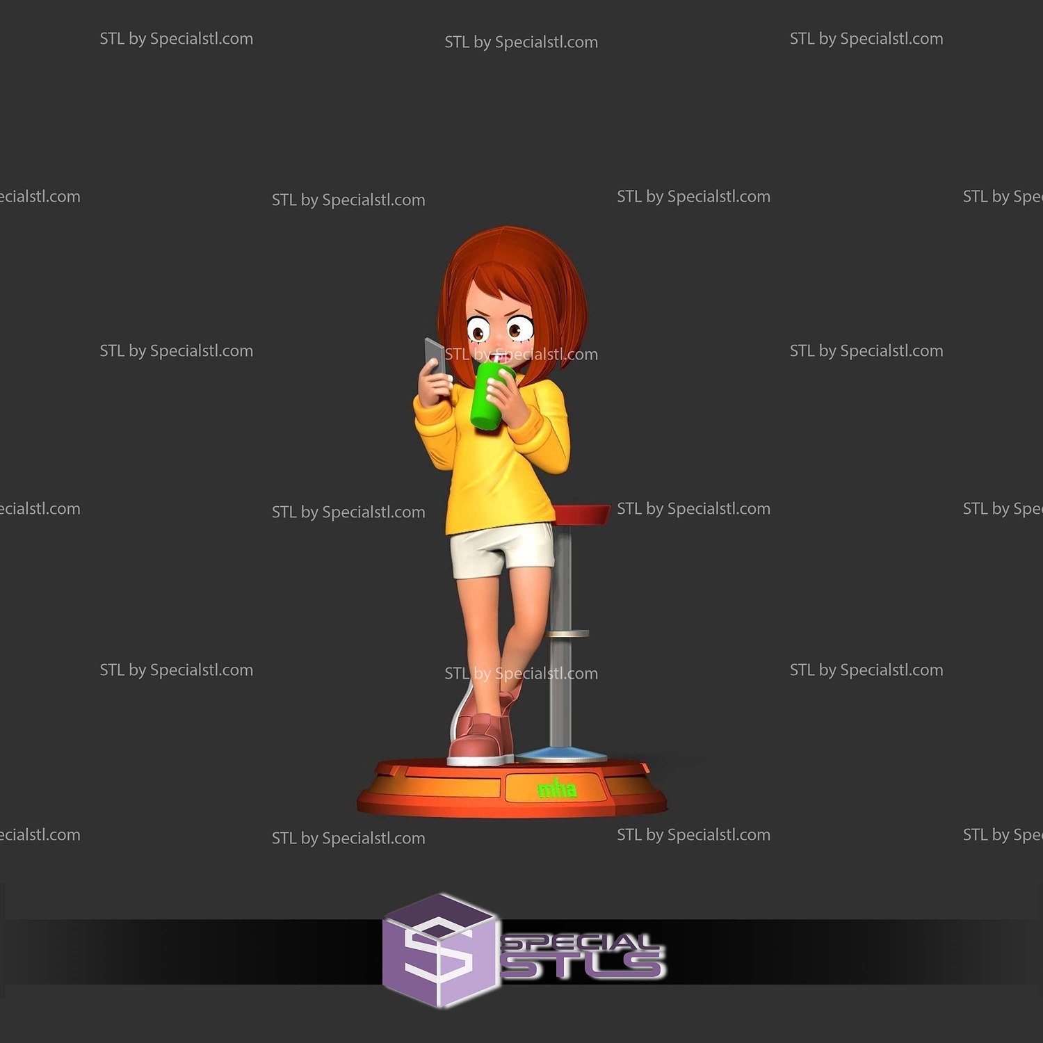Kid Ochako Uraraka 3D Print Files STL Model — view 7