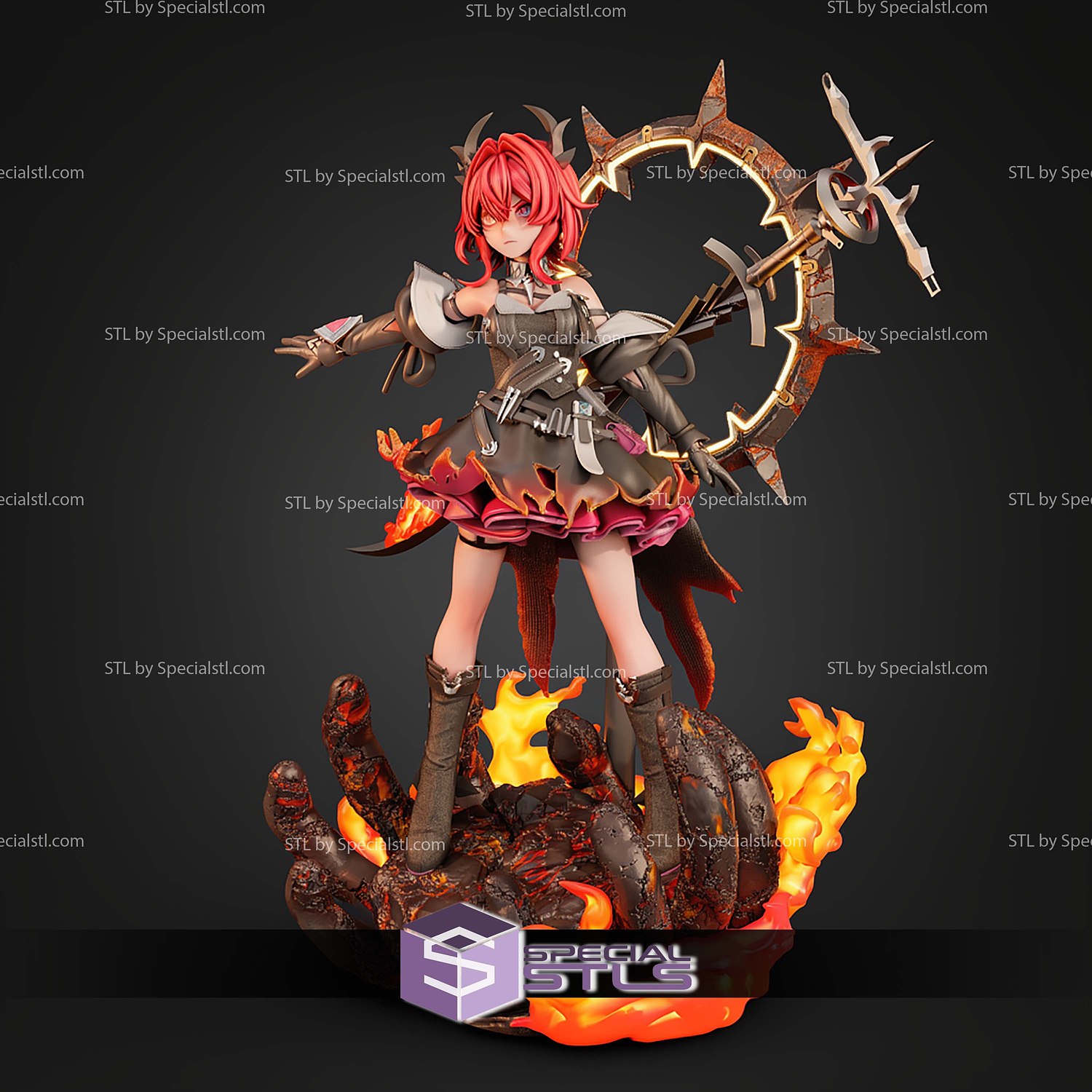 Laevatain Arknights Endfield 257mm STL Files 3D Model — view 2