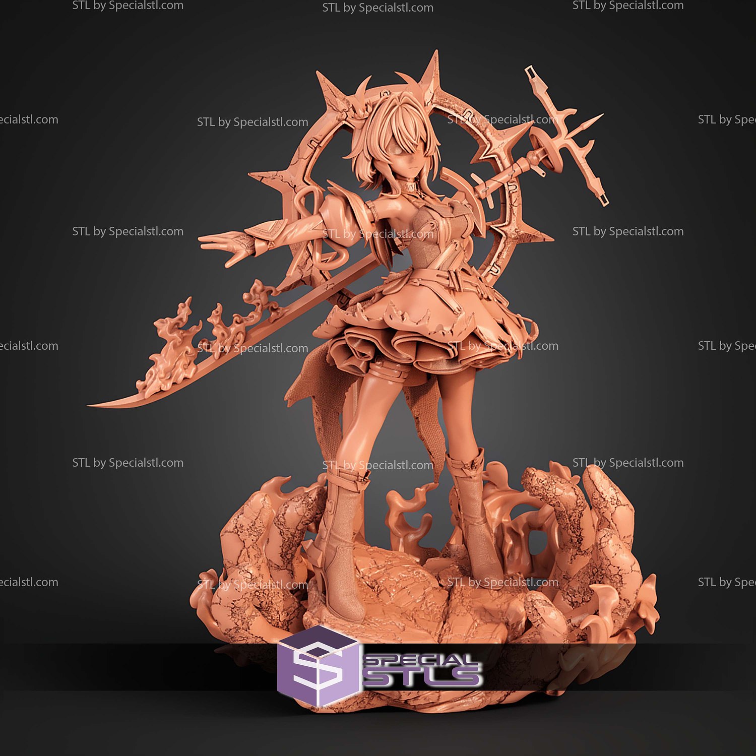 Laevatain Arknights Endfield 257mm STL Files 3D Model — view 6