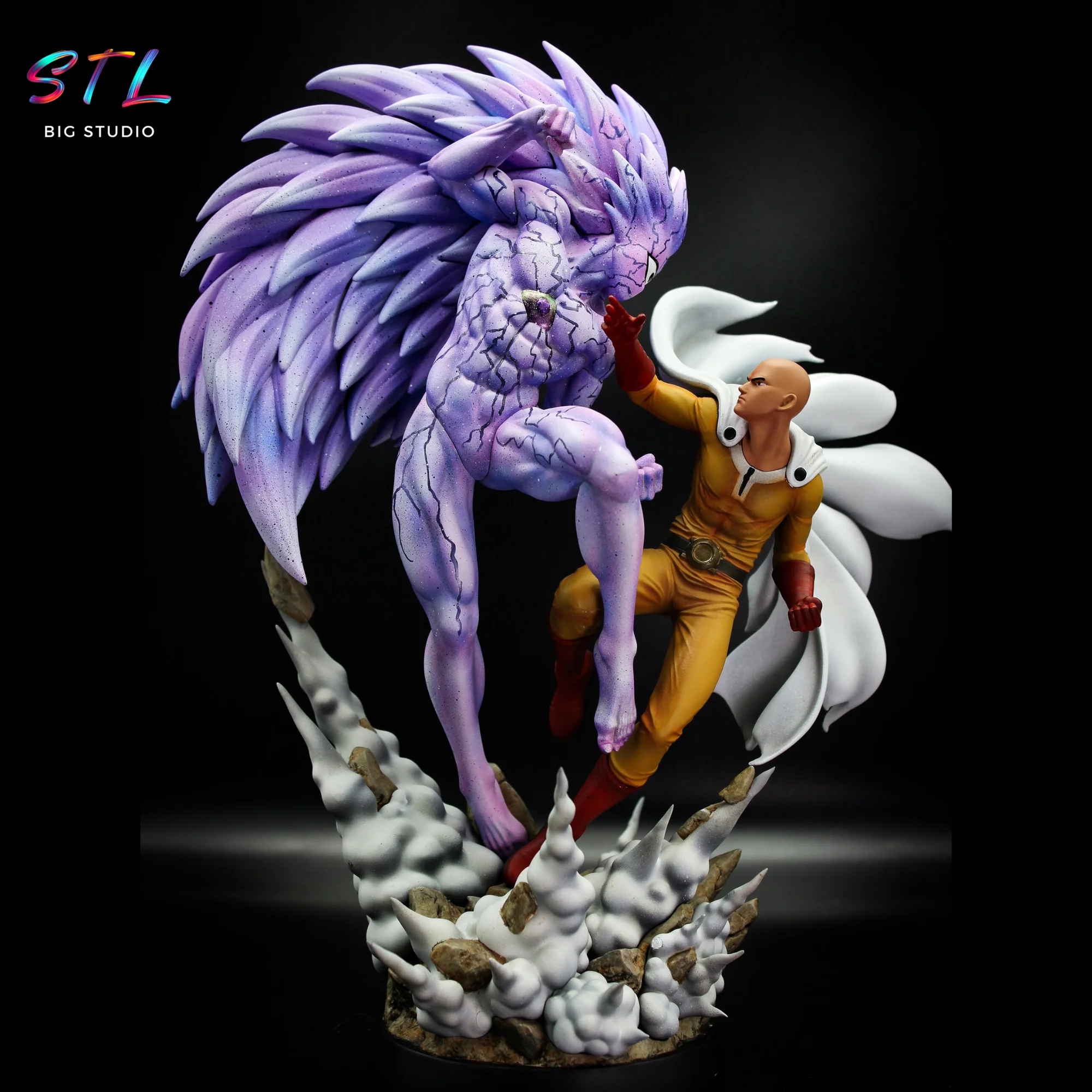 Saitama vs Boros STL Diorama | One Punch Man | 3D Printable Model Model
