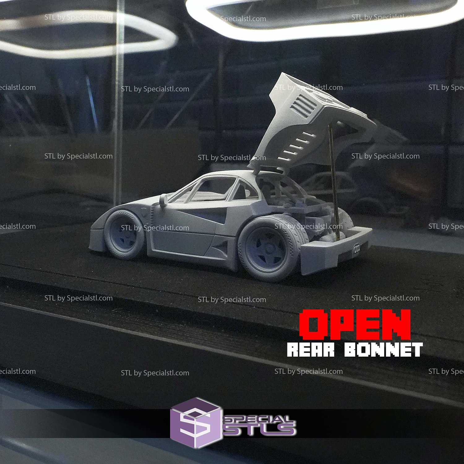 Model Kit Car STL Files F40 Lamborghini 3D Model — view 2