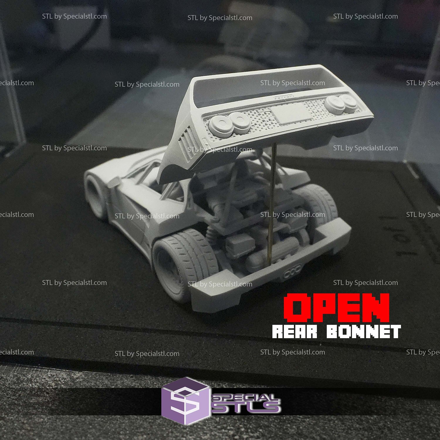 Model Kit Car STL Files F40 Lamborghini 3D Model — view 3