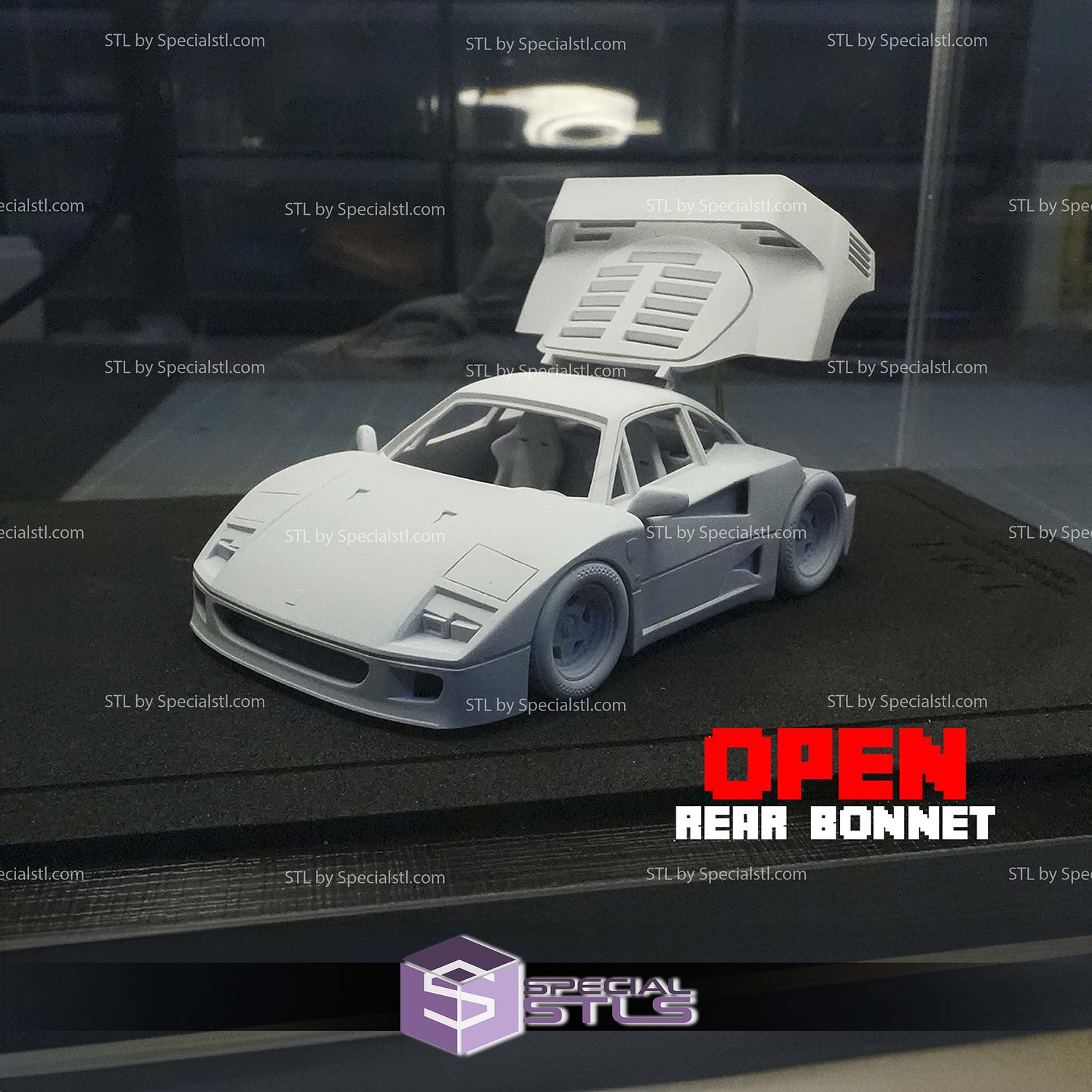 Model Kit Car STL Files F40 Lamborghini 3D Model — view 7