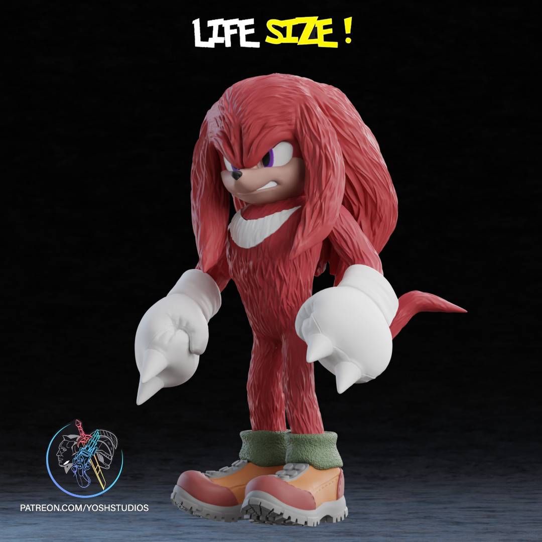 Life-Size Sonic Complete Bundle 3D Printer File STL (Shadow and Knuckles) Model
