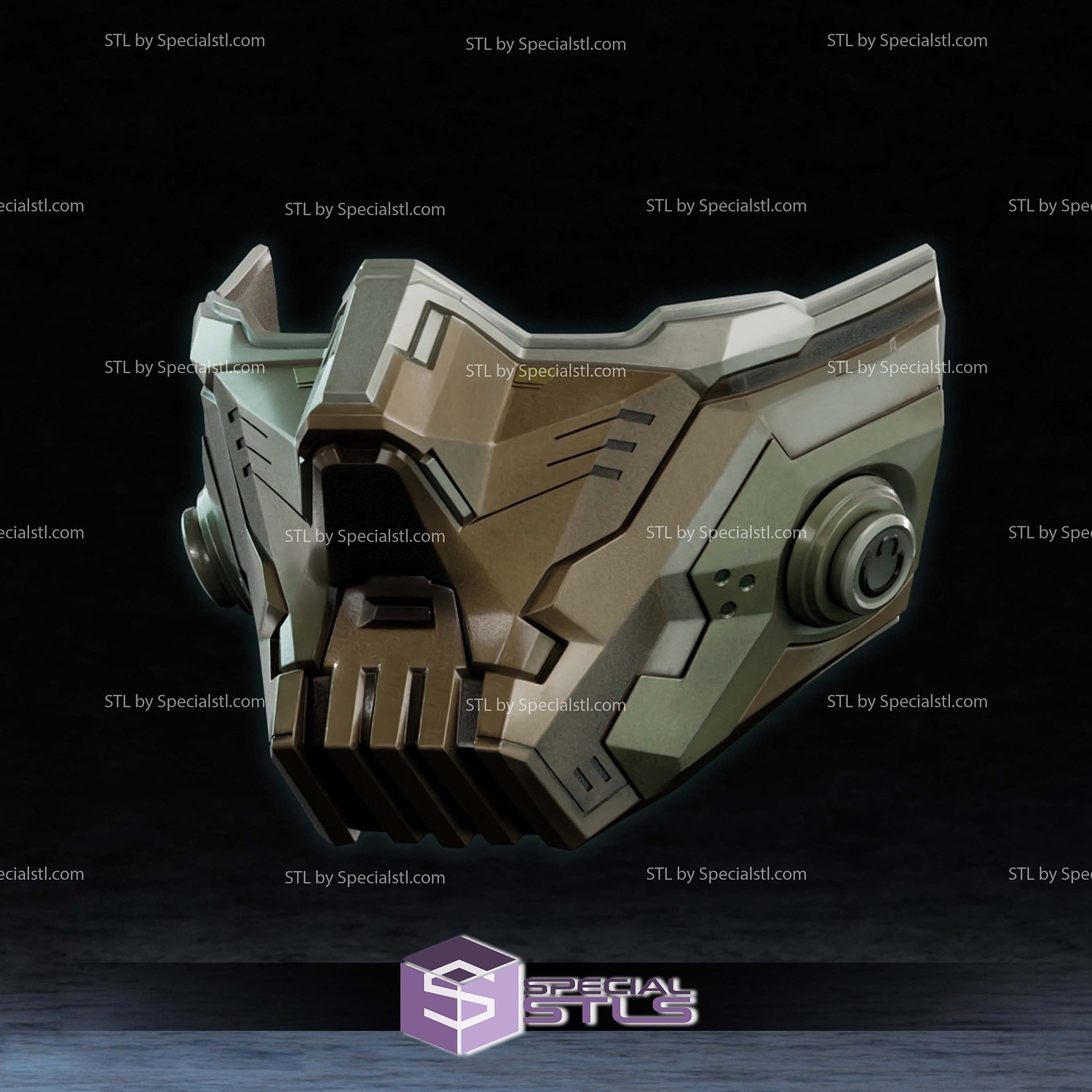 Cosplay STL Files Winter Soldier Marvel Rivals Mask 3D Model — view 2