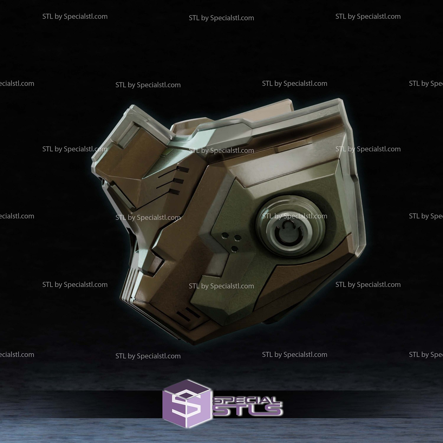 Cosplay STL Files Winter Soldier Marvel Rivals Mask 3D Model — view 3