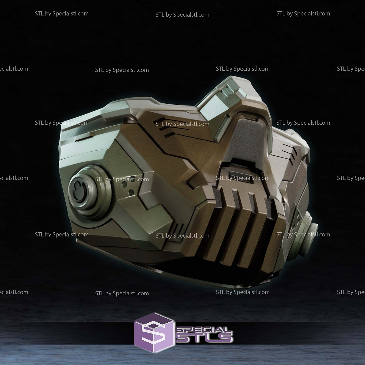 Cosplay STL Files Winter Soldier Marvel Rivals Mask 3D Model — view 5