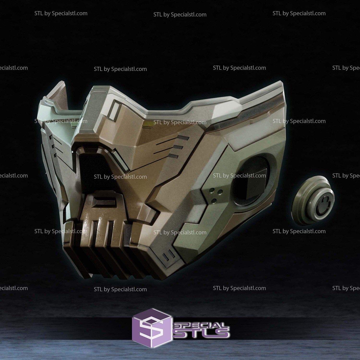 Cosplay STL Files Winter Soldier Marvel Rivals Mask 3D Model — view 6