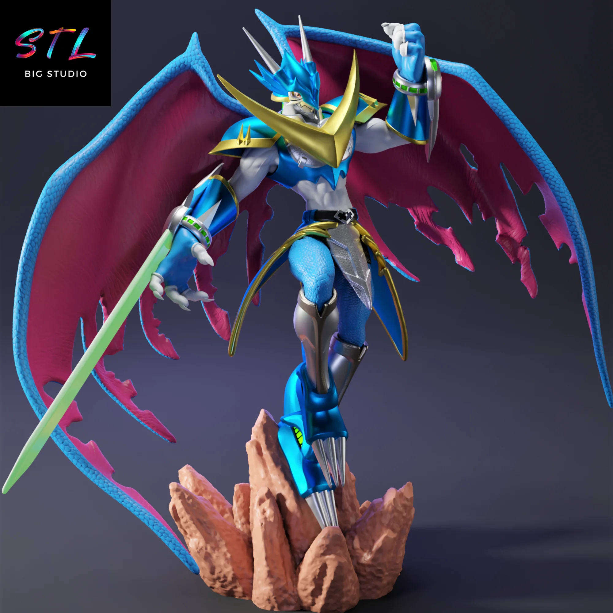 UlforceVeedramon STL | Digimon | 3D Printing Figure Model — view 2