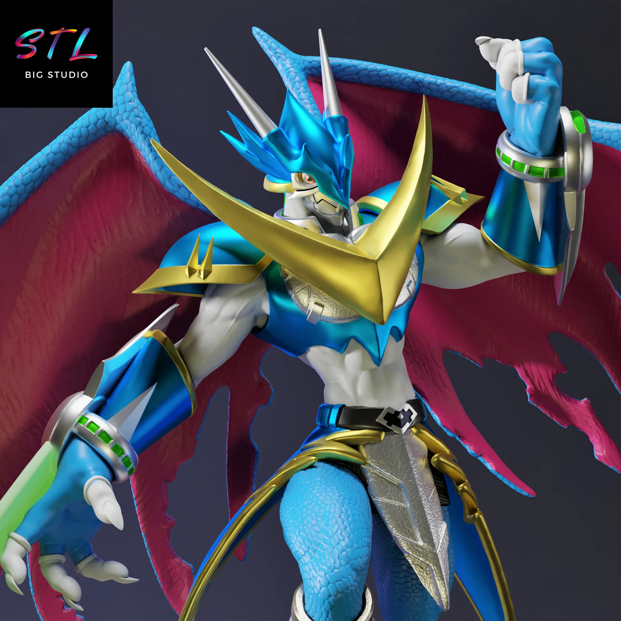 UlforceVeedramon STL | Digimon | 3D Printing Figure Model — view 5