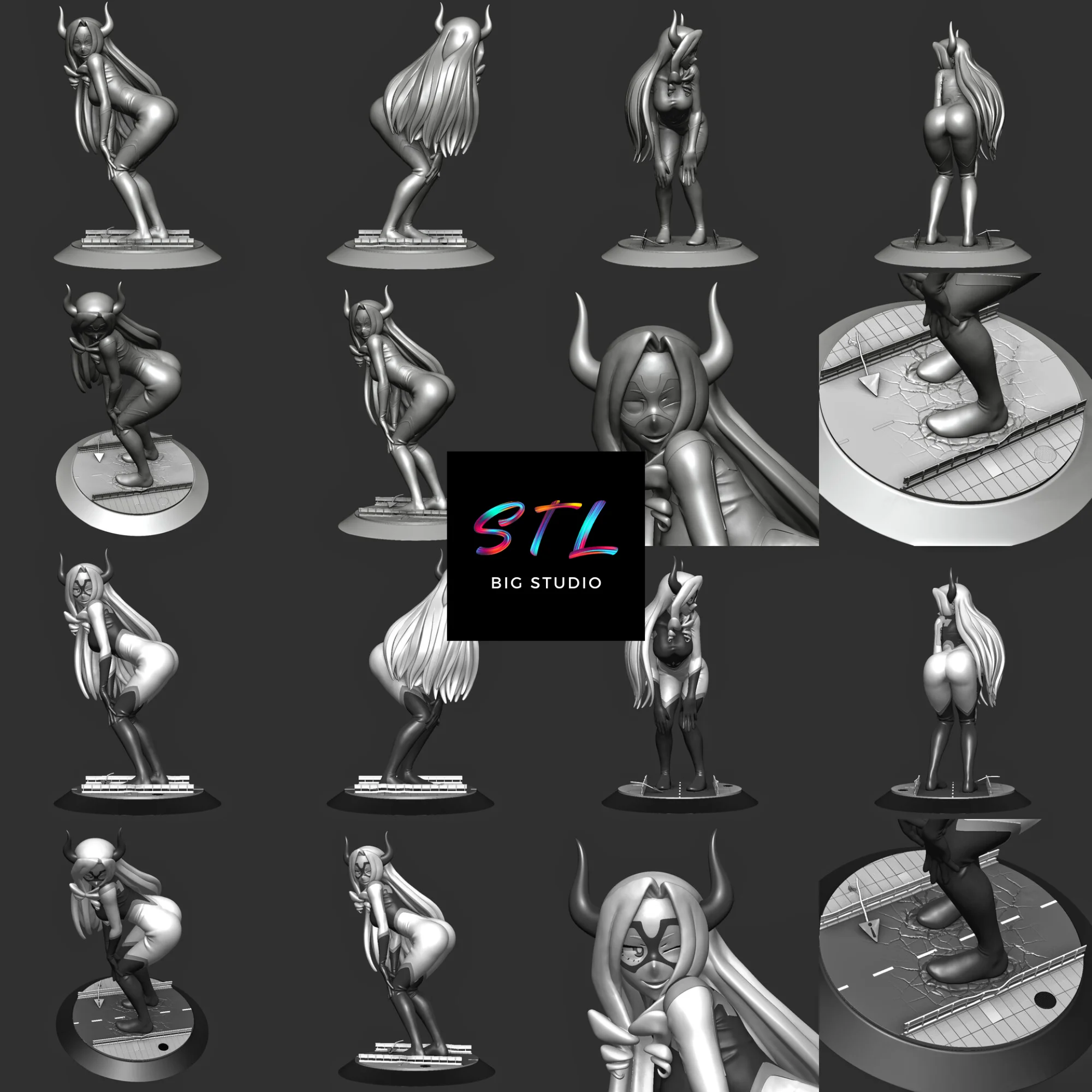 Mt. Lady STL | My Hero Academia | 3D Printable Figure Model — view 3