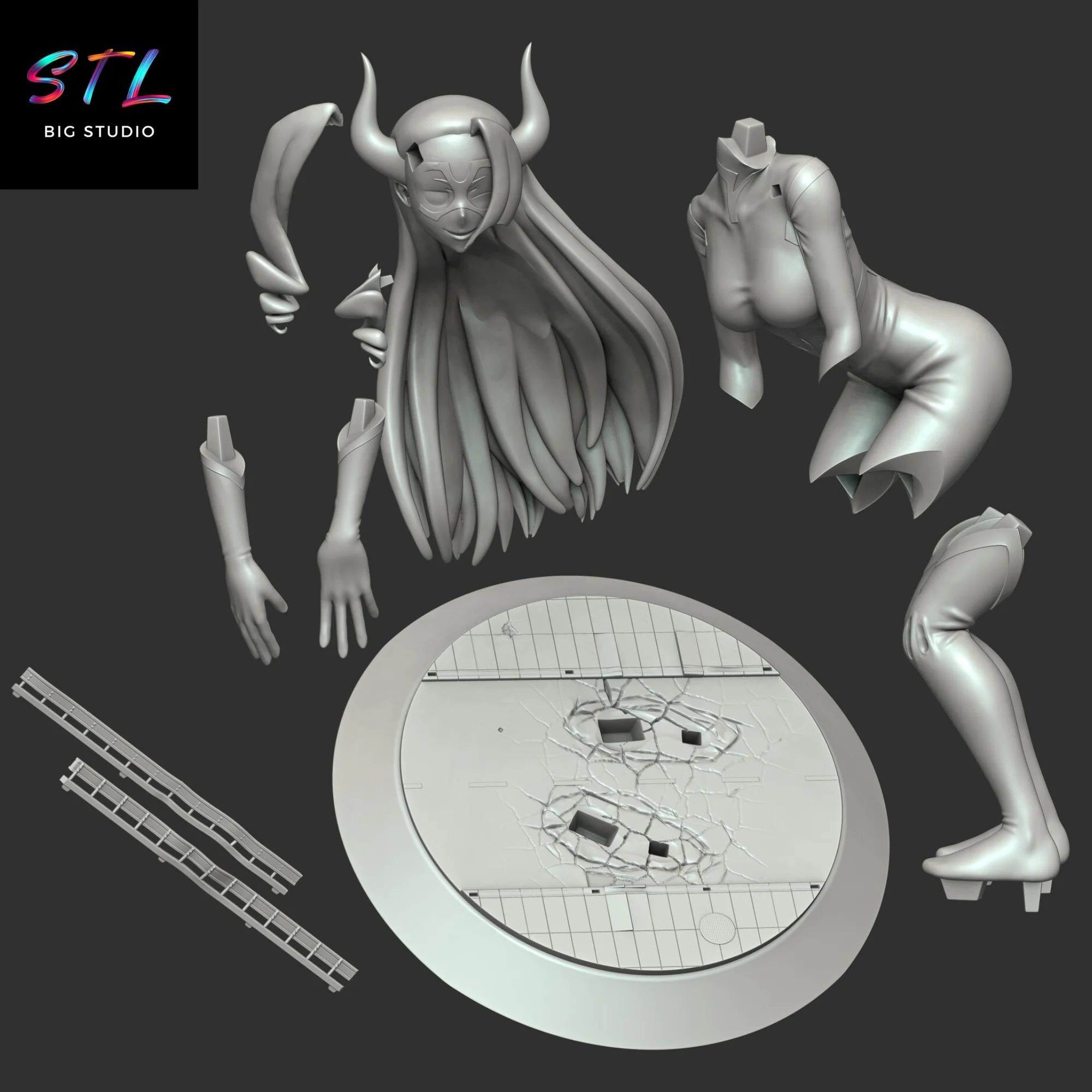 Mt. Lady STL | My Hero Academia | 3D Printable Figure Model — view 4