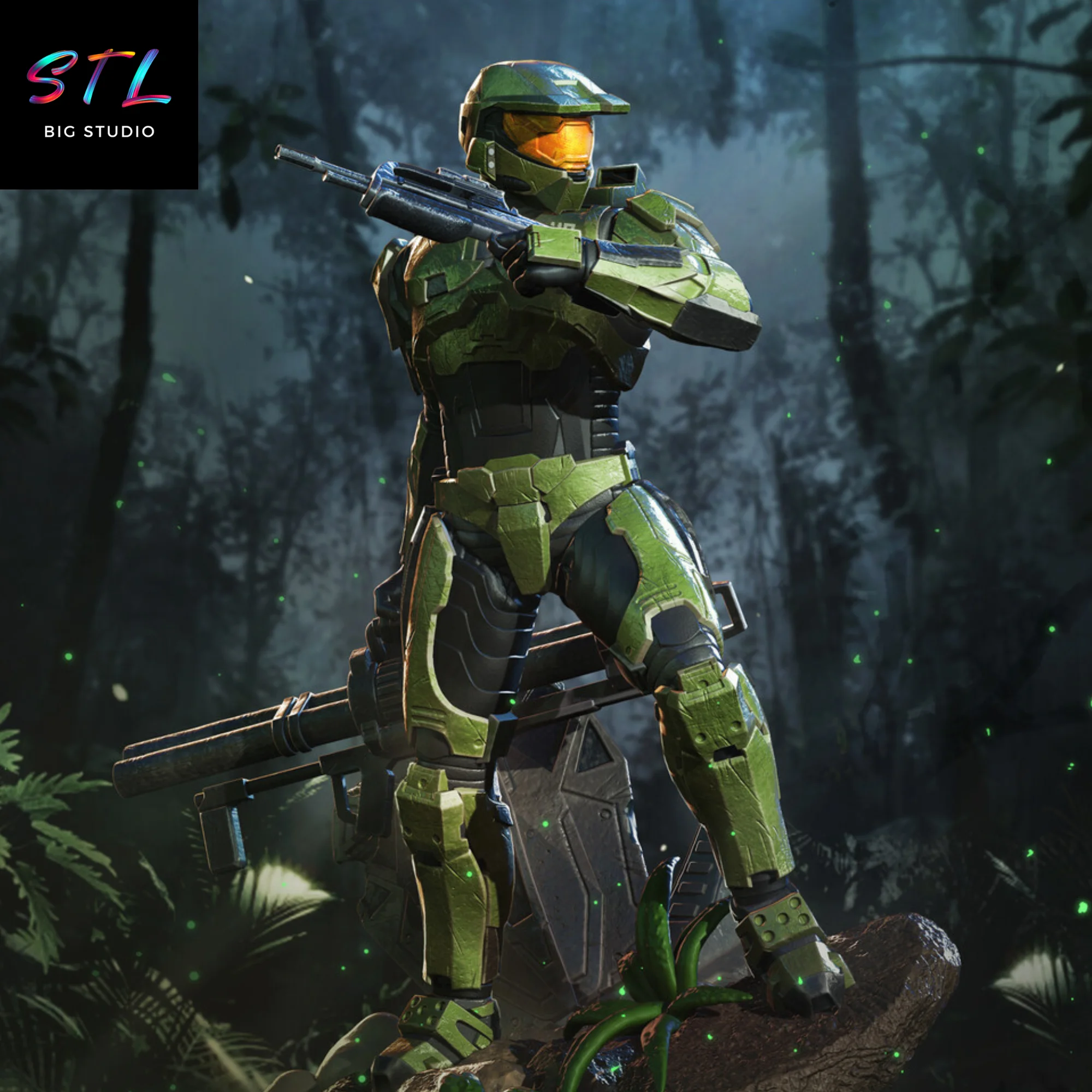Master Chief STL | 3D Printable Figure | Halo Video Game Model
