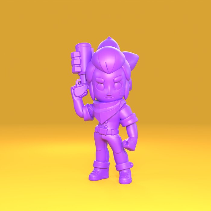 Shelly Original - Brawl Stars 3D 3MF Model — view 5