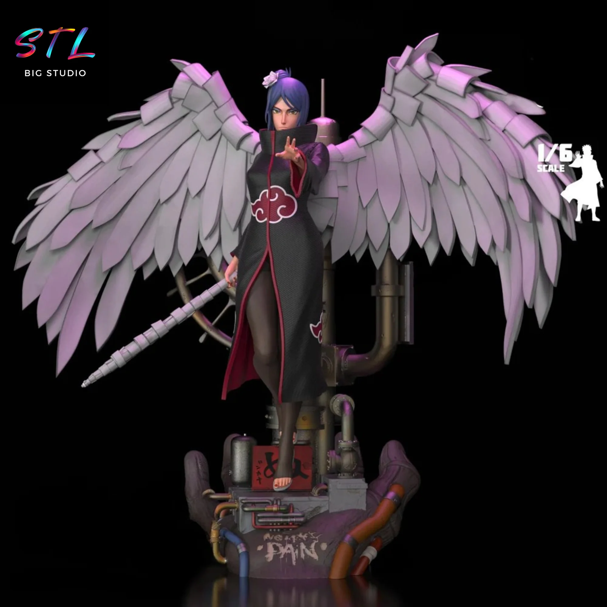 Konan Akatsuki STL | Naruto Shippuden | 3D Printable Figure Model