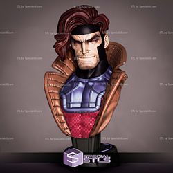 Gambit Comics Bust 3D Printer Files STL Model