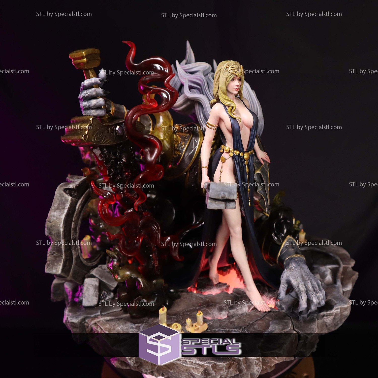 Marika the Eternal and Maliketh STL Printer Files 3D Model — view 2