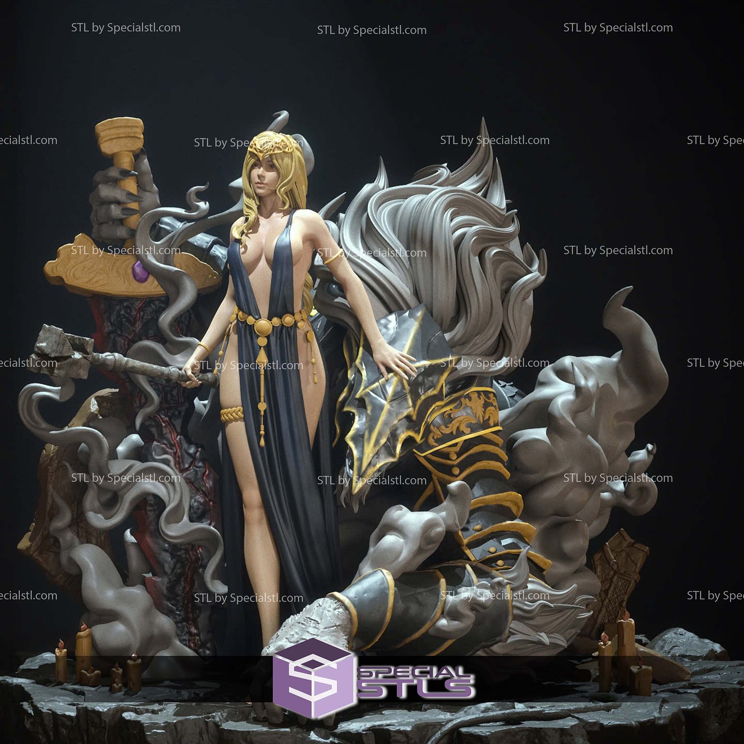 Marika the Eternal and Maliketh STL Printer Files 3D Model — view 7