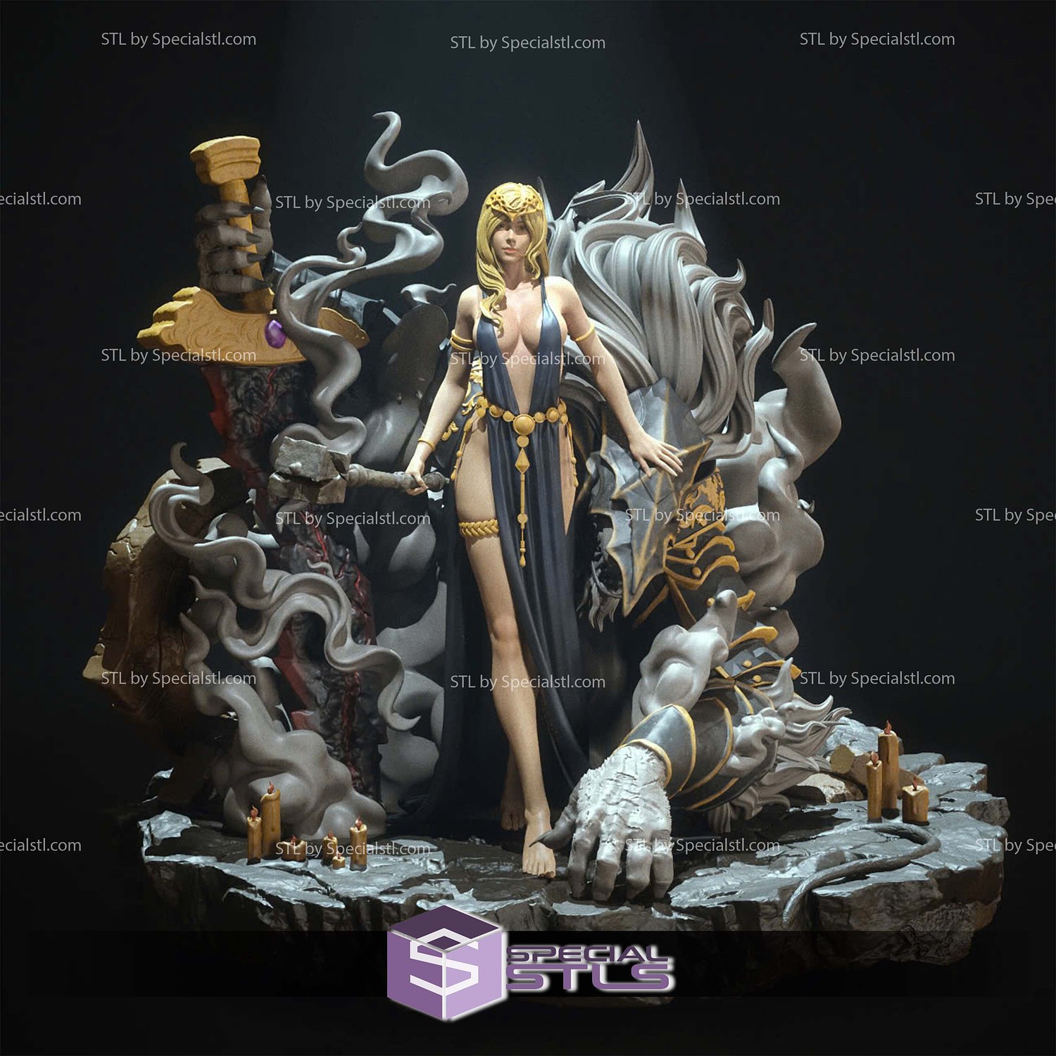 Marika the Eternal and Maliketh STL Printer Files 3D Model — view 8