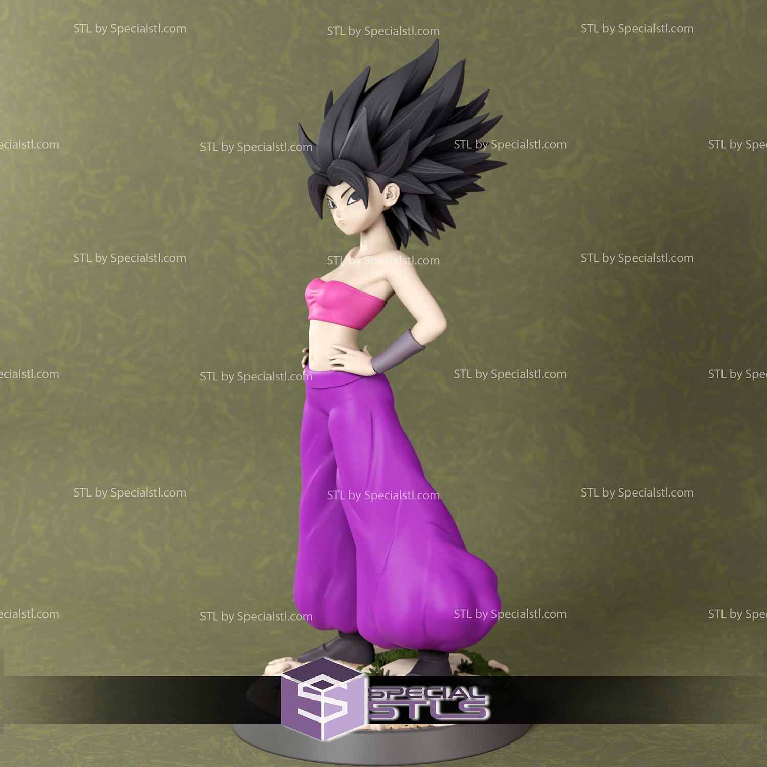 Caulifla Dragonball Standing 3D Printer Files STL Model — view 2