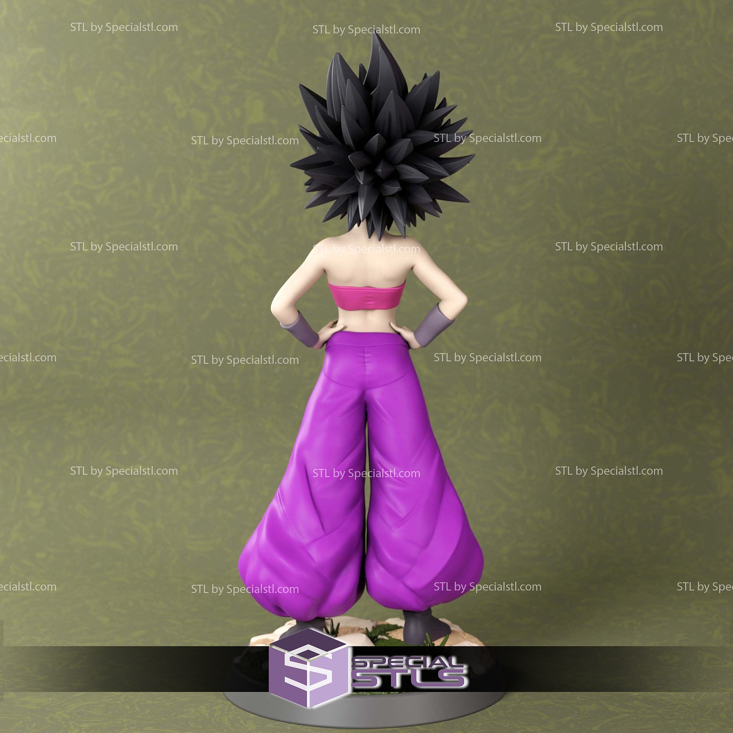 Caulifla Dragonball Standing 3D Printer Files STL Model — view 3