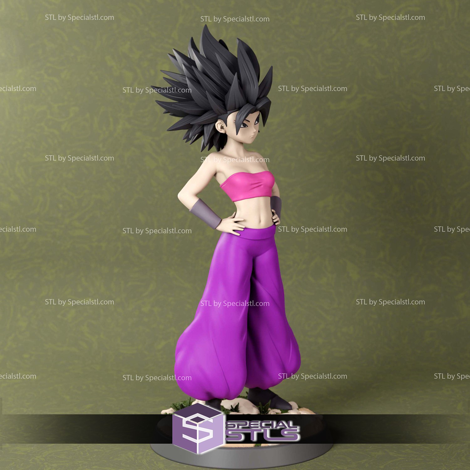 Caulifla Dragonball Standing 3D Printer Files STL Model — view 4