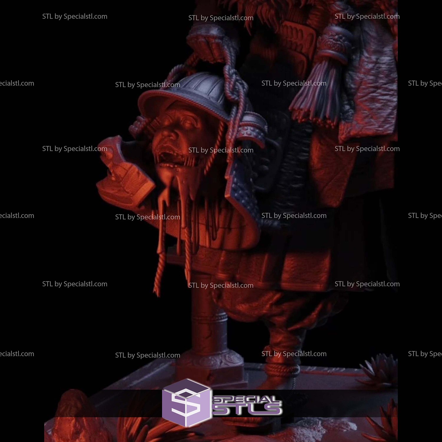 Kuchisake Onna The Scarlet Specter 3D Print Files STL Model — view 2