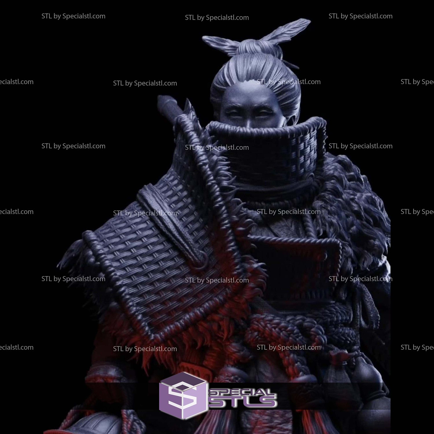 Kuchisake Onna The Scarlet Specter 3D Print Files STL Model — view 3