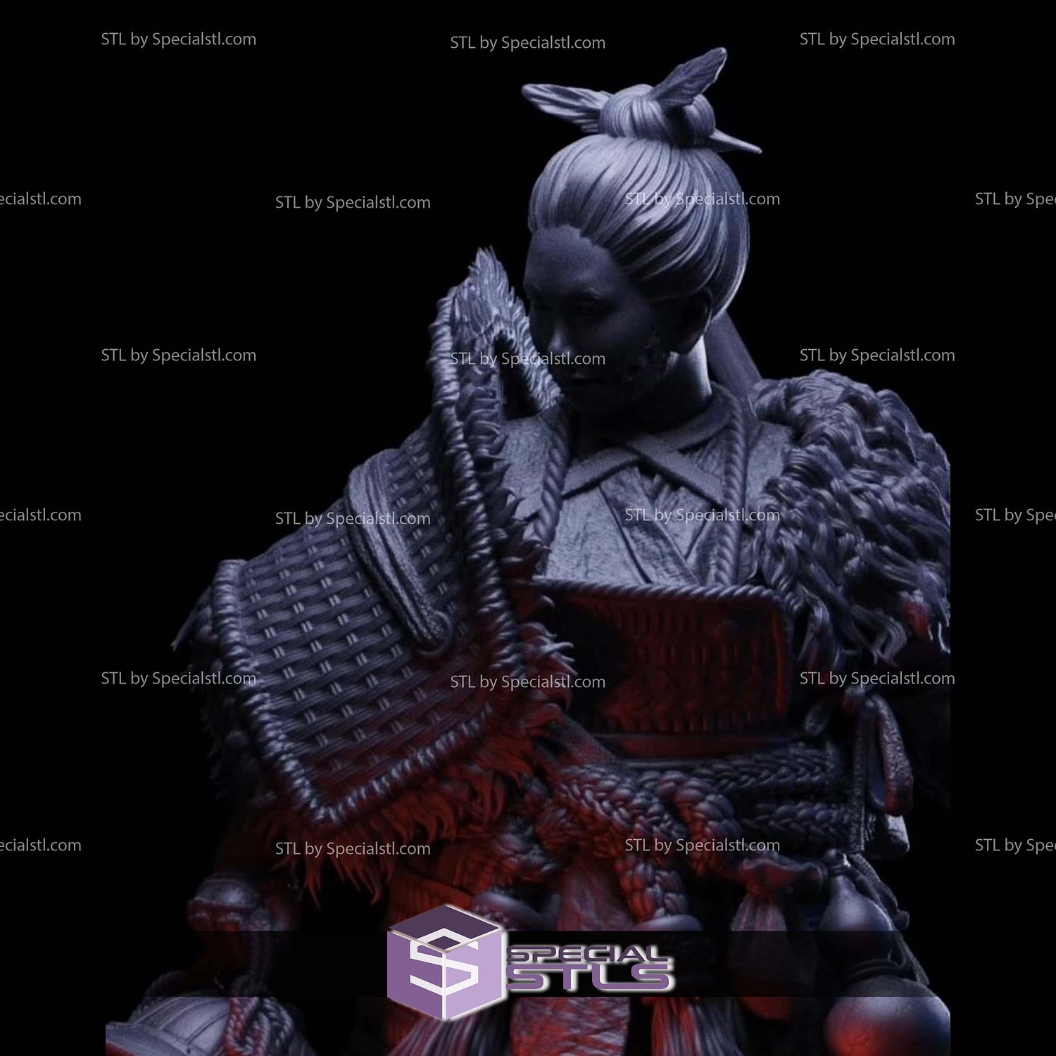 Kuchisake Onna The Scarlet Specter 3D Print Files STL Model — view 5