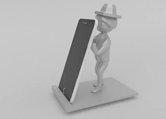 Phone Holder Man 3D STL Model
