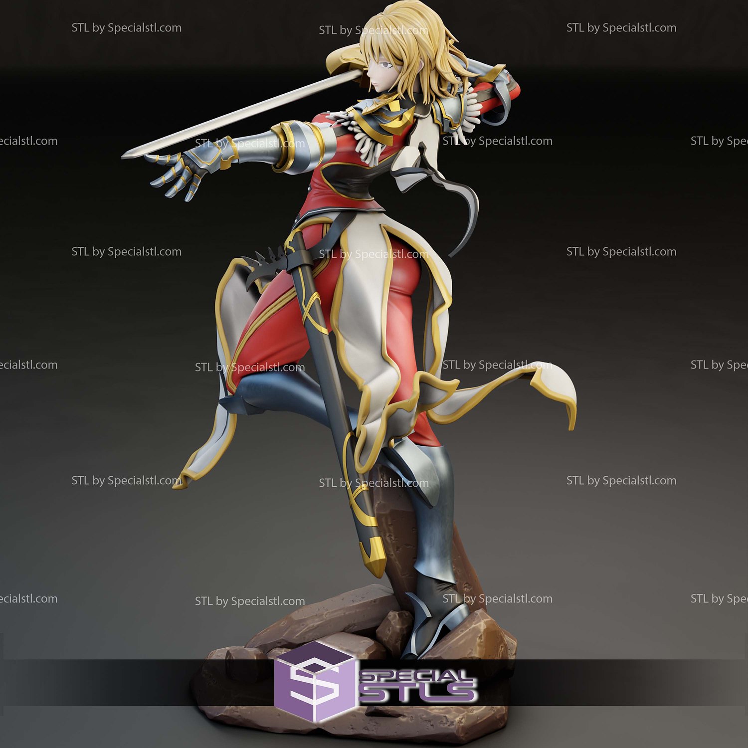 Cha Hae-In in Action 3D Printer Files STL Model — view 2