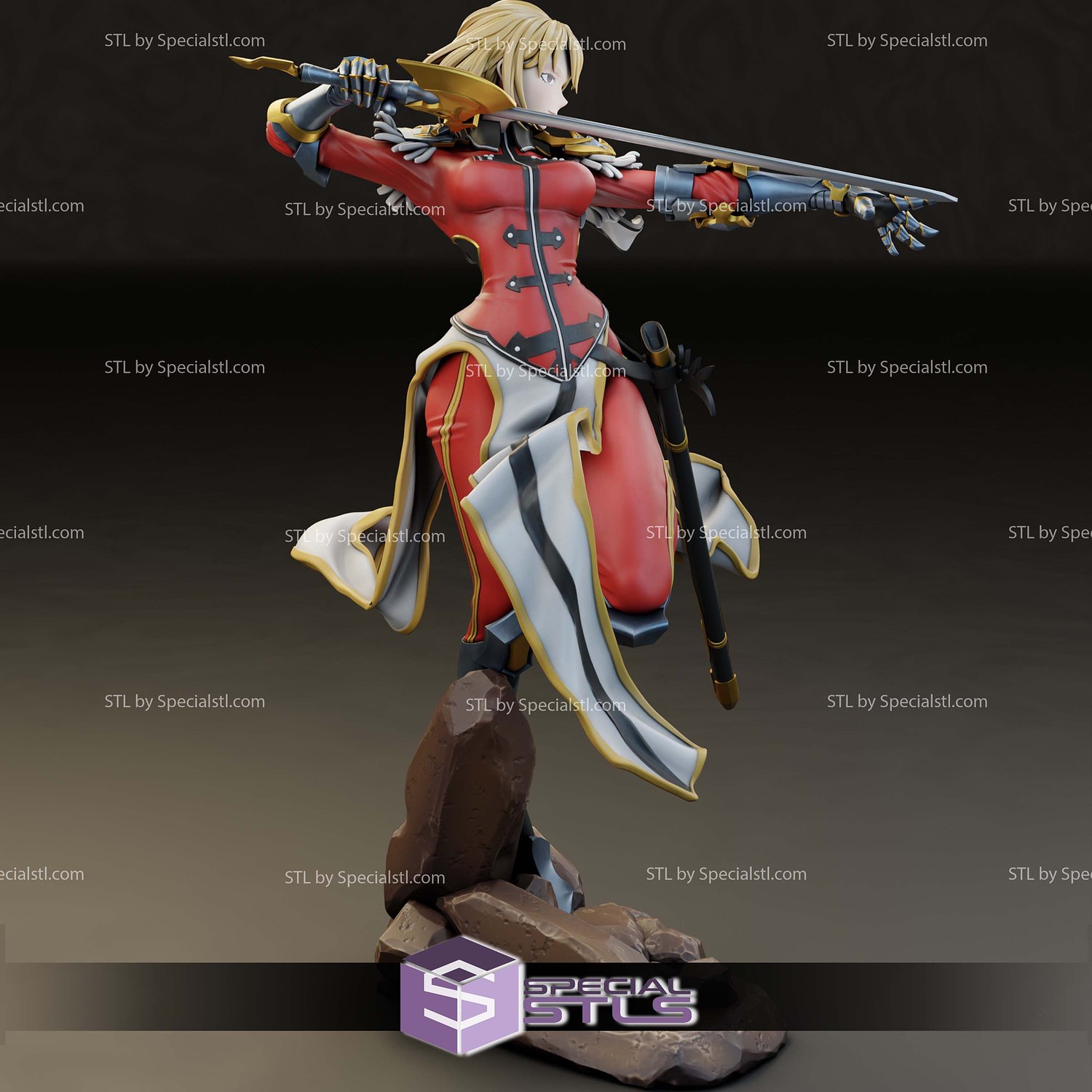 Cha Hae-In in Action 3D Printer Files STL Model — view 4