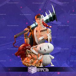 Renji Abarai Bleach Bust 3D Print Files STL Model