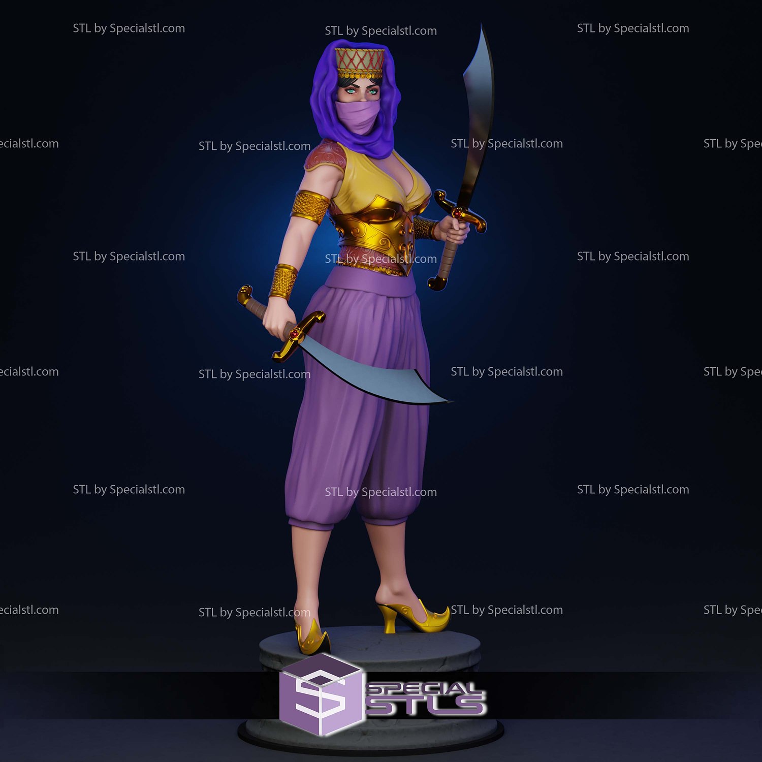 Talia al Ghul Bombshell STL Files 3D Model — view 2