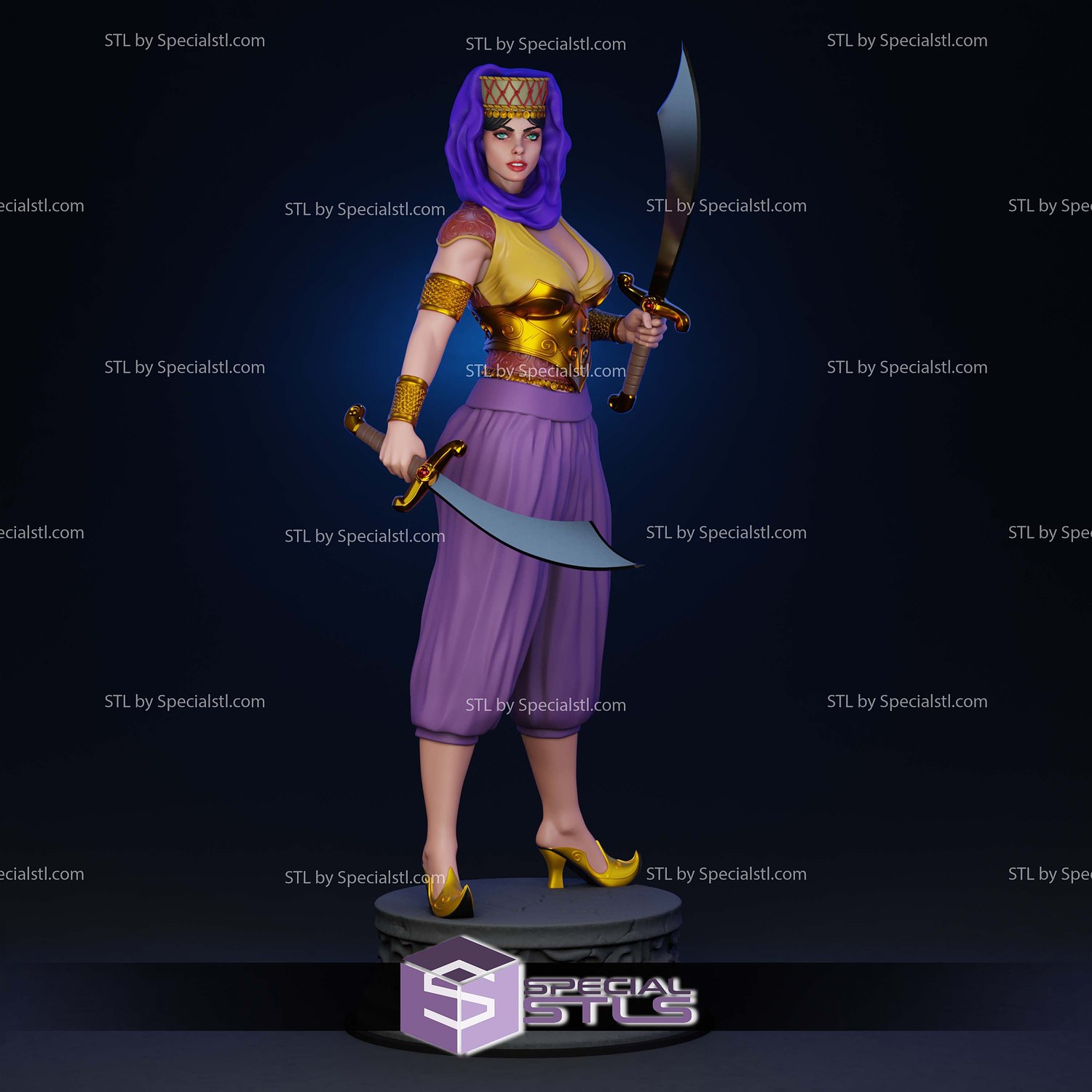 Talia al Ghul Bombshell STL Files 3D Model — view 3